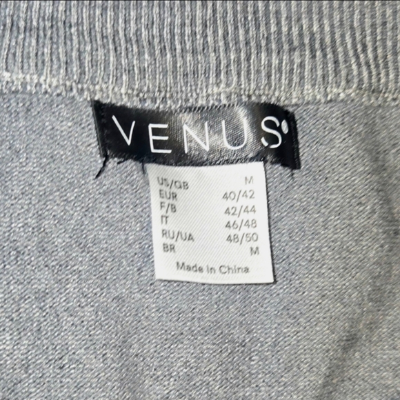 VENUS Gray Lace-Up Sweatshirt with Black Lace - Picture 3 of 3